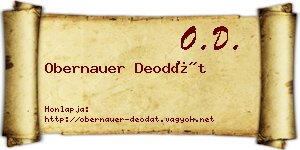Obernauer Deodát névjegykártya